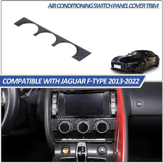 Center Console Air Conditioning Switch Panel Frame Cover Trim Compatible with Jaguar F-TYPE 2013-2022, AC Button Panel Decor Cover Trim, Air