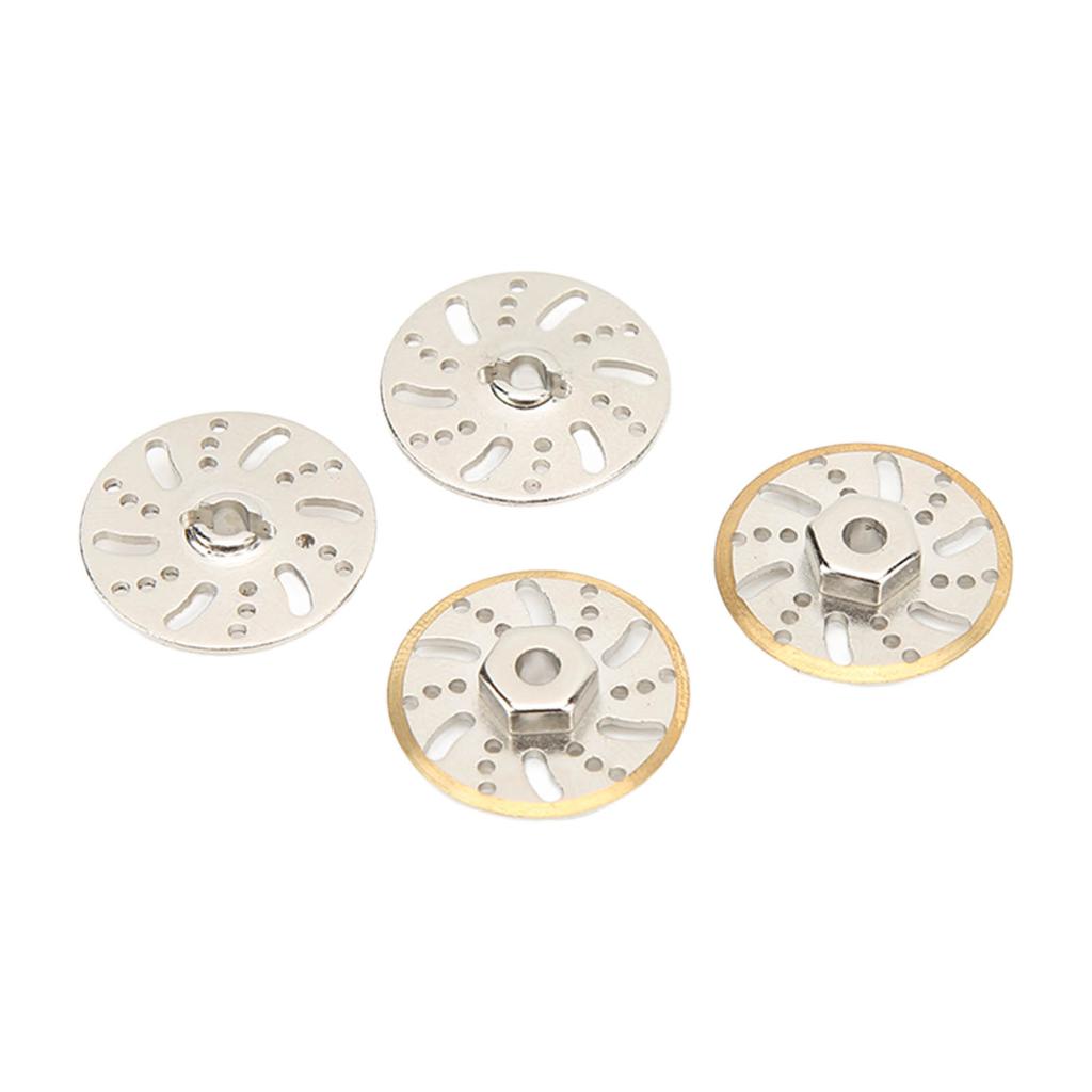 4pcs RC Counter Weight Brake Disc Brass Wheel Weights Hex Adapter for Axial SCX24 Gladiator C10