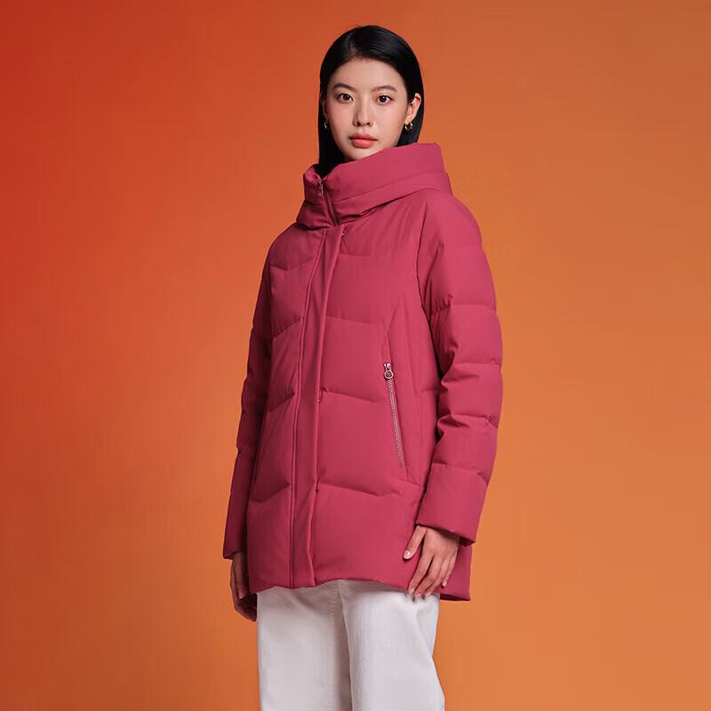 Tanboer Damen Kapuzen-Mittellange Lockere Entendaunenjacke TD236506