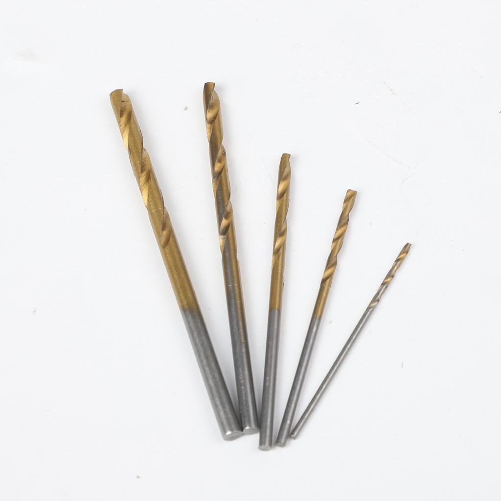 Coated High Speed Set # Drill Hss Steel Bit 1/1.5/2/2.5/3.0mm Titanium 50PC Kits