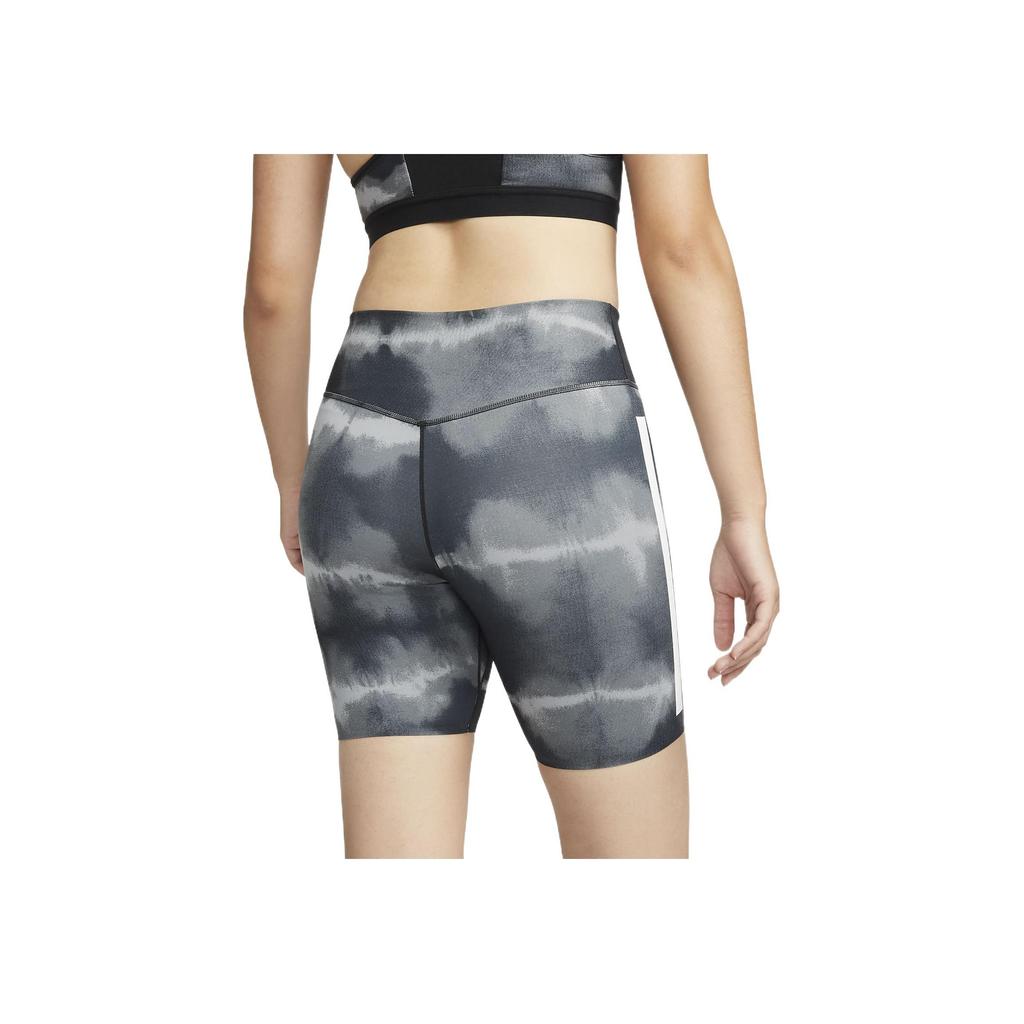 Nike Tie-Dye High-Waisted Printed Workout Shorts Women Shorts Gray DO7815-010