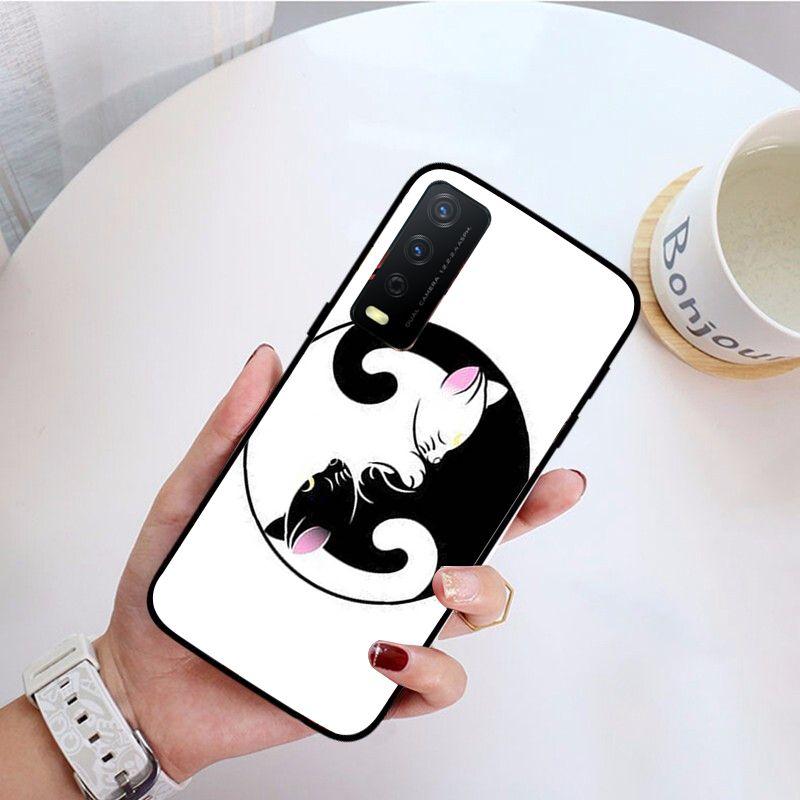 Yin yang ryba funda Kryt na telefon Pro vivo Y31 Y30 Y33S Y11S Y12S Y17 Y20 Y20S Y21 Y21S Y1S Y53S Y15 Y19 Y91C V23 5G Pouzdra coque