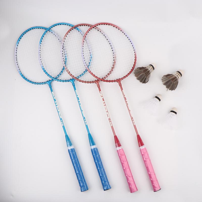 1Set Débutants Badminton Entraînement Professionnel Durable Raquette de Sport de Loisir Durable Ensemble Raquette de Badminton