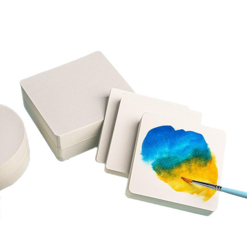 Fine Grain 300g Cotton Watercolor Paper - Round Dye Card for Painting & Drawing