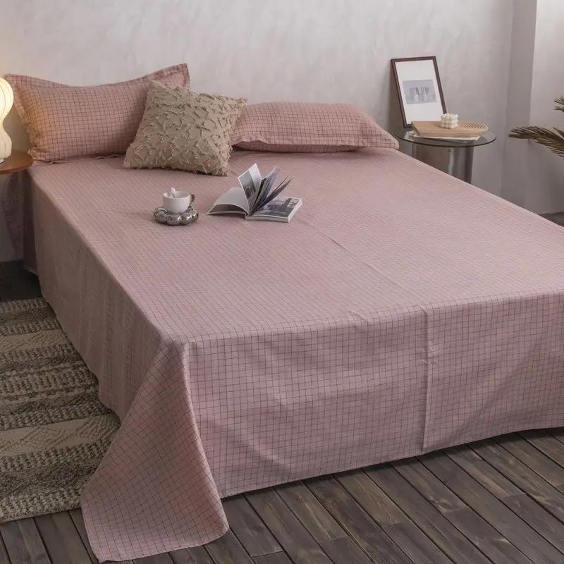 Schlafzimmer Bettlaken Uni Gemütlich Weich Bequem Hautfreundlich Waschbar Hotel Rutschfest Schlicht Bettdecke Zuhause Doppel Einzel Studentenwohnheim