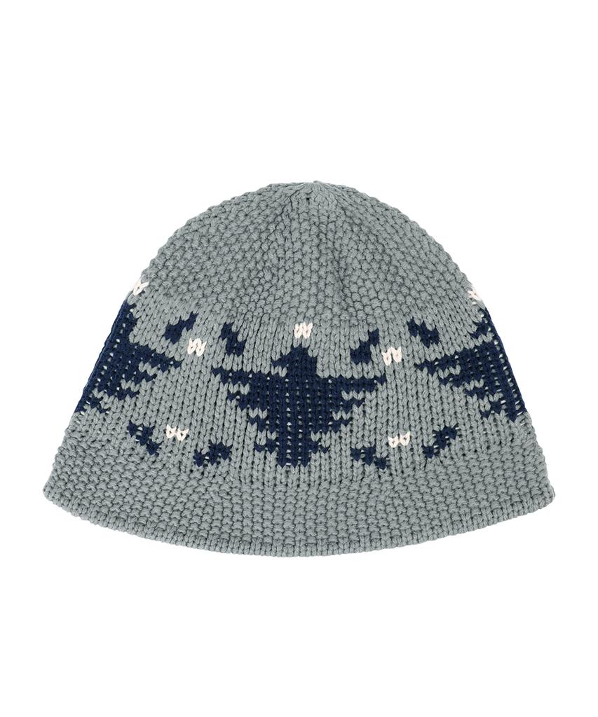 MAHAGRID Eagle Knit Bucket Hat Gray(Mg2Efmab34A)