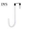 Towel Hook Back Door Punch-free Strong Bearing Capacity Mini S-Shaped PVC Carbon Steel for Kitchen Behind Cabinet Hanger
