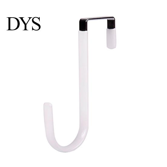 Towel Hook Back Door Punch-free Strong Bearing Capacity Mini S-Shaped PVC Carbon Steel for Kitchen Behind Cabinet Hanger