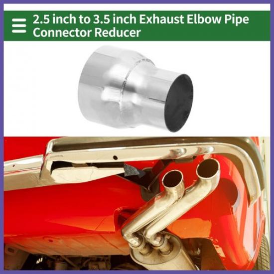 Mandrel Exhaust Pipe Adapter Concentric Reducers 25" OD To 35" OD Silver Tone