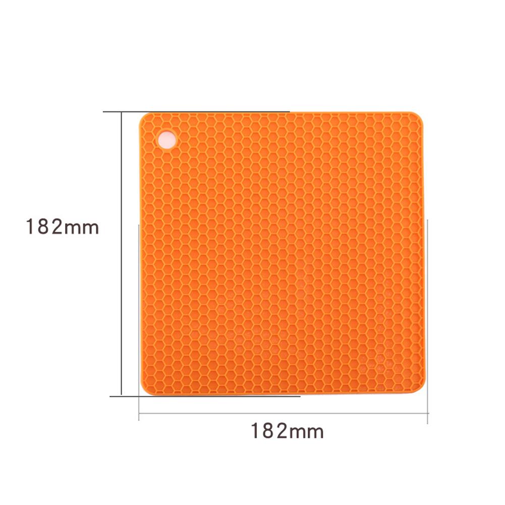 High Temperature Resistant Thermal Insulation Square Honeycomb Silicone Pot Mat 7.2 x 7.2 x 0.2in