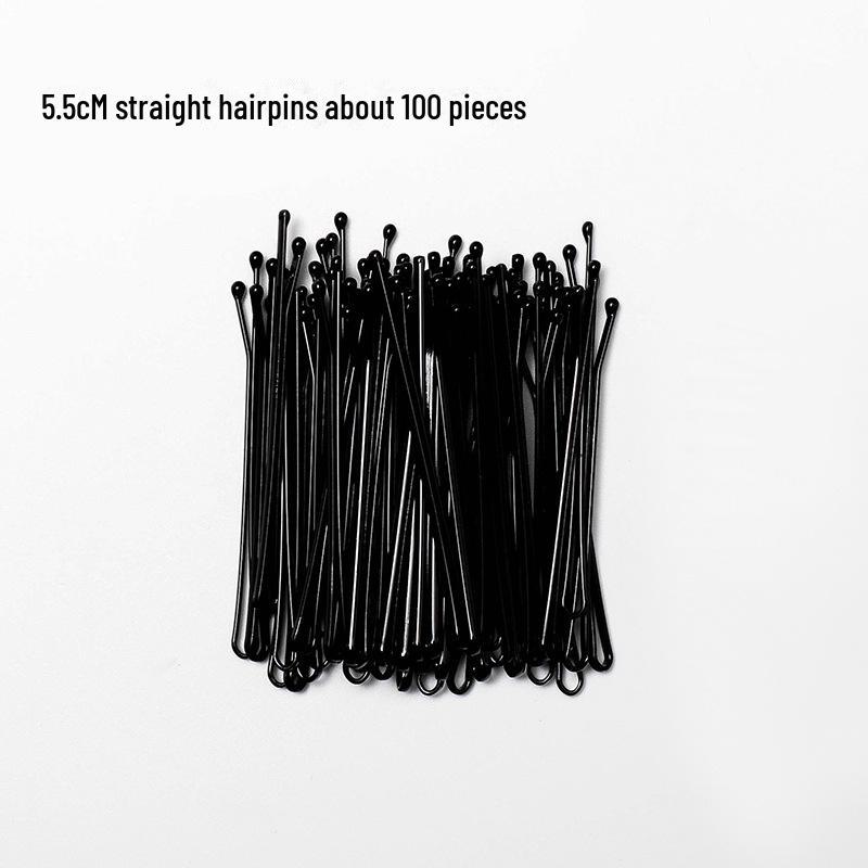 U-Shaped Black Hairpin for Fixing Bangs & Small Clips