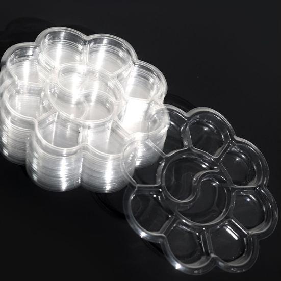 20 ks Jednorázová paleta na barvy Průhledná paleta pro míchání barev Jednorázové malířské potřeby pro umělce Umělecká studia Školy