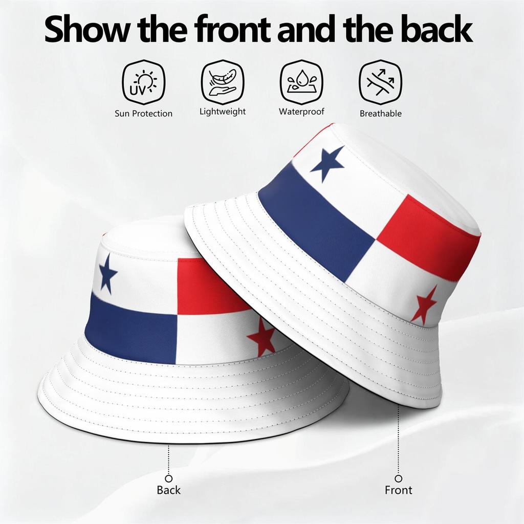 Panama Fischerhüte Kostenlos Maßgefertigt Name Team Logo Eimerhut Länderreise Republik Nation Panamesische Spanische Flagge Kopfbedeckung