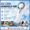 Xiaomi Handheld Fan Portable Cooling Ice Pack Turbine Fan with 3 Adjustable Wind Speeds Outdoor Travel Long-lasting Mini Fan 1500mah