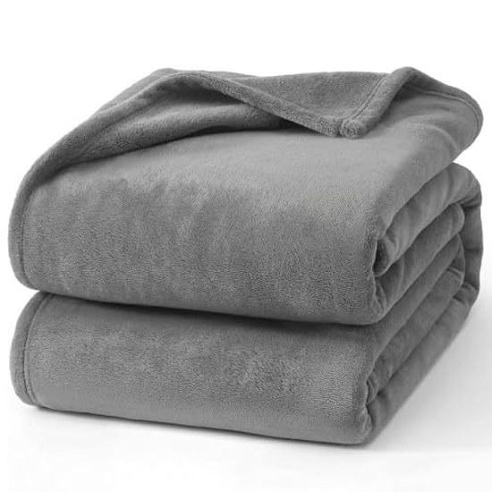 Hansleep Blanket Single Microfiber Soft Touch Washable Anti-Static (140x200 Gray)