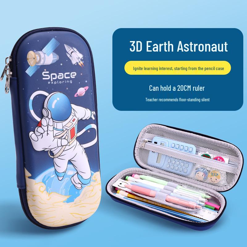 Customizable 3D PU Leather Cartoon Pencil Case for Students - Cute & Durable EVA Pencil Box