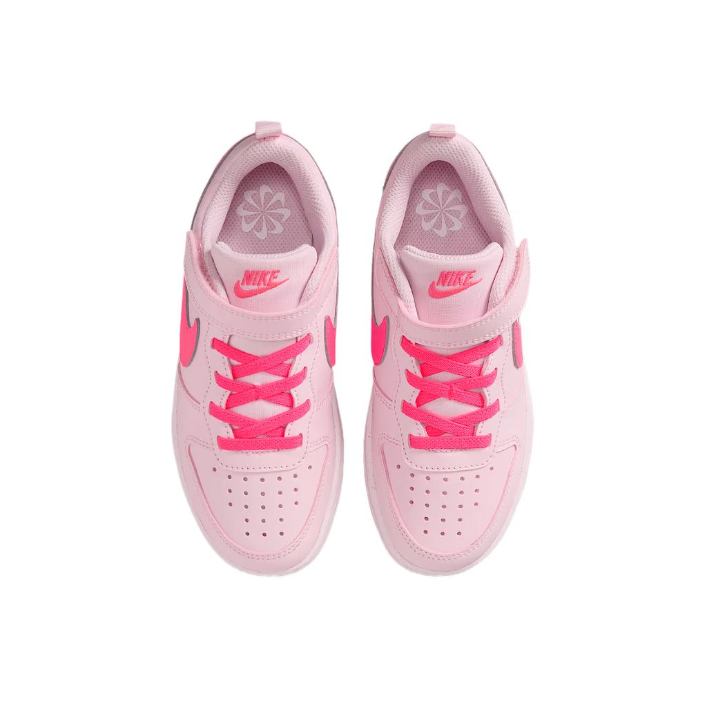 Nike Court Borough Low Recraft PS Pink Foam Kids Sneakers White Hyper-Pink IQ9226-663