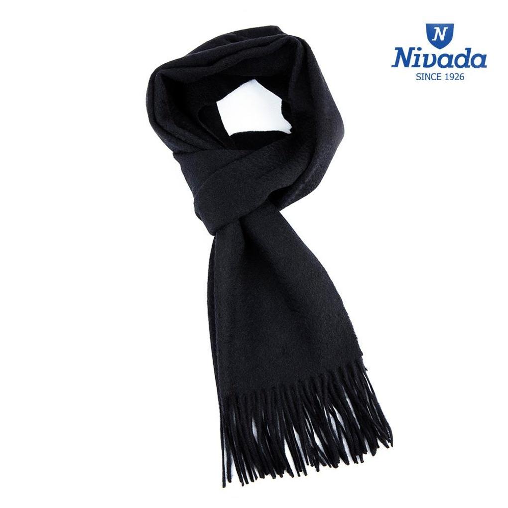 [NIVADA] Nivada 8001 100% Кашемировый Шарф Черный (30x180см)