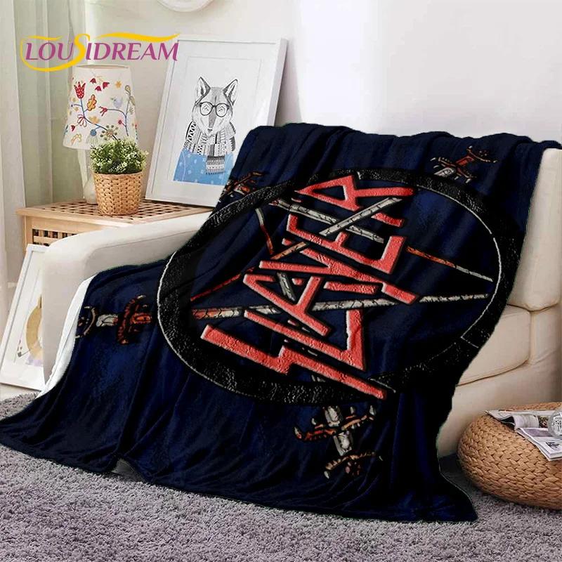 3D Rock Slayer Heavy Metal Band Soft Flannel Blankets,Throw Blanket Comfortable Blanket for Picnic Beds Sofa Home Bedroom Gifts