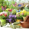 50Pcs Butterflies Garden Yard Planter Colorful Whimsical Butterfly Stakes Decoration Home Outdoor Flower Pots Decor Supplies