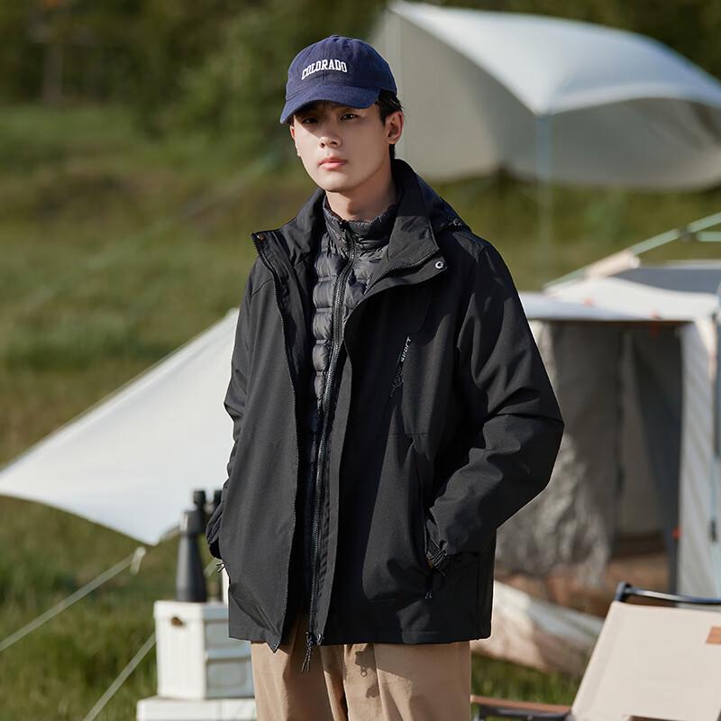 EILEI Men s 3-in-1 Outdoor Windproof Warm Jacket E18 XL