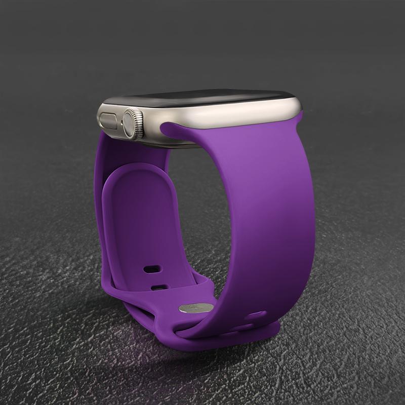 Sport Silicone Strap For Apple Watch Bands 44mm 46mm 42mm 45mm 41mm 49 40mm Correa Bracelet iWatch series 10 11 9 8 7 ultra 3 SE
