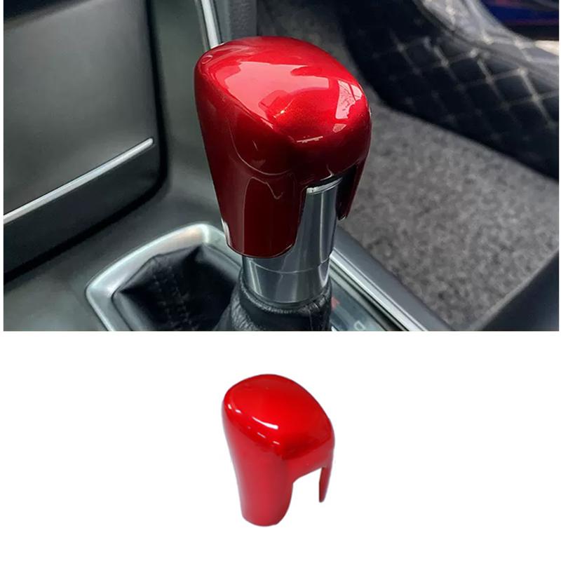 ABS Bright Red Gear Shift Knob Cover Trim For Honda Civic