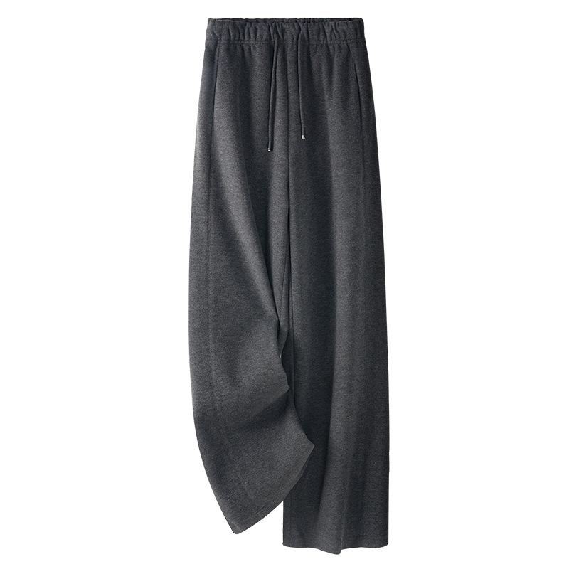 

Gray High-Waisted Wool Wide-Leg Pants - Women s 2024 Autumn/Winter Collection XL