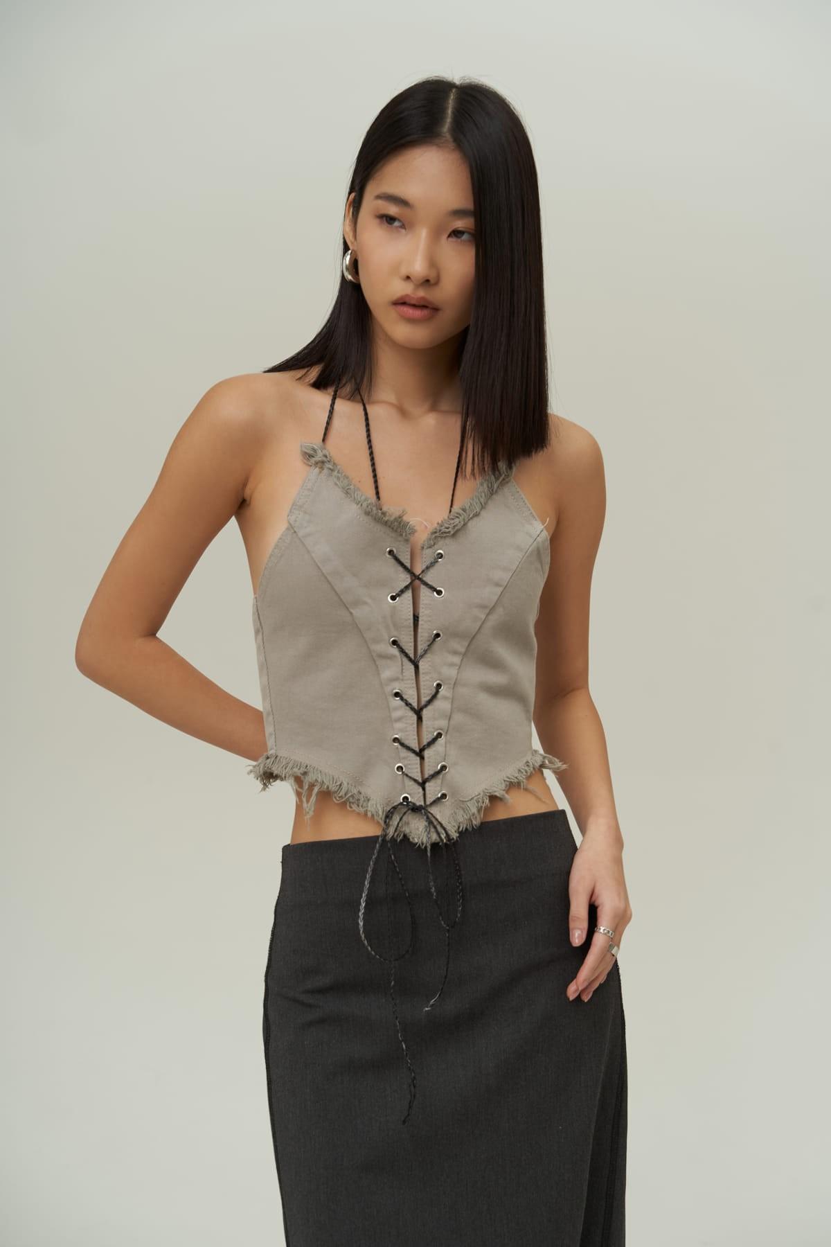 

Toni Rope Detail Grey Jean Crop L сірий колір