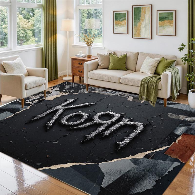 Korn Design Crystal Velvet Rug Soft Decorative Mat for Bedroom Entrance