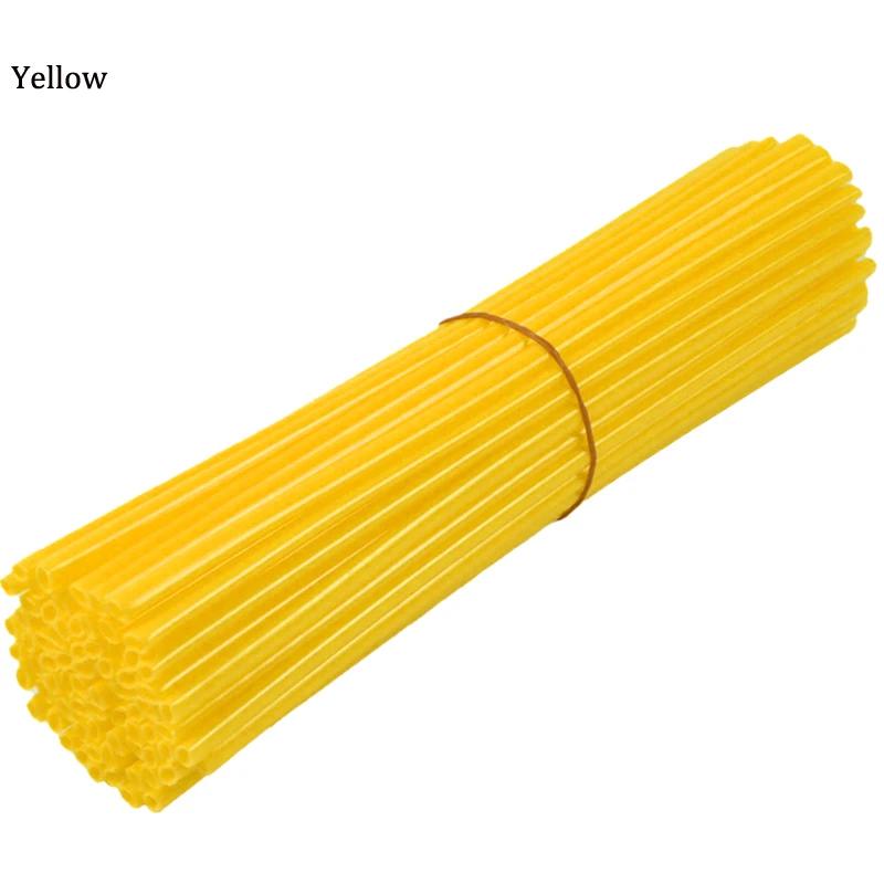 

72pcs Bicycle Wheel Spoked Protector Wraps 17/24cm Wheel Rim Spoke Wrap Kit for Motorcycle Bike Color Rims Skin Trim Covers Pipe 170mm 72pcs жёлтый