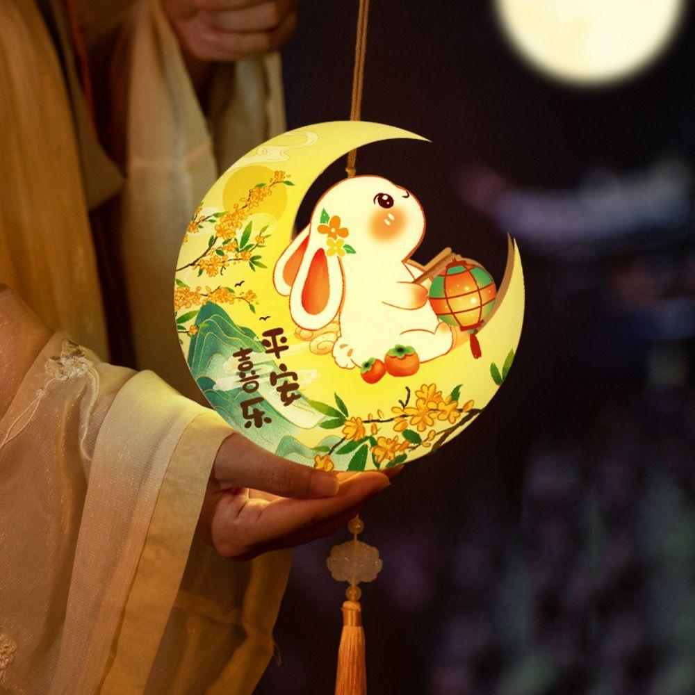 Waterproof Festival Lantern Material Pack DIY Craft Rabbit Lantern  Women Children