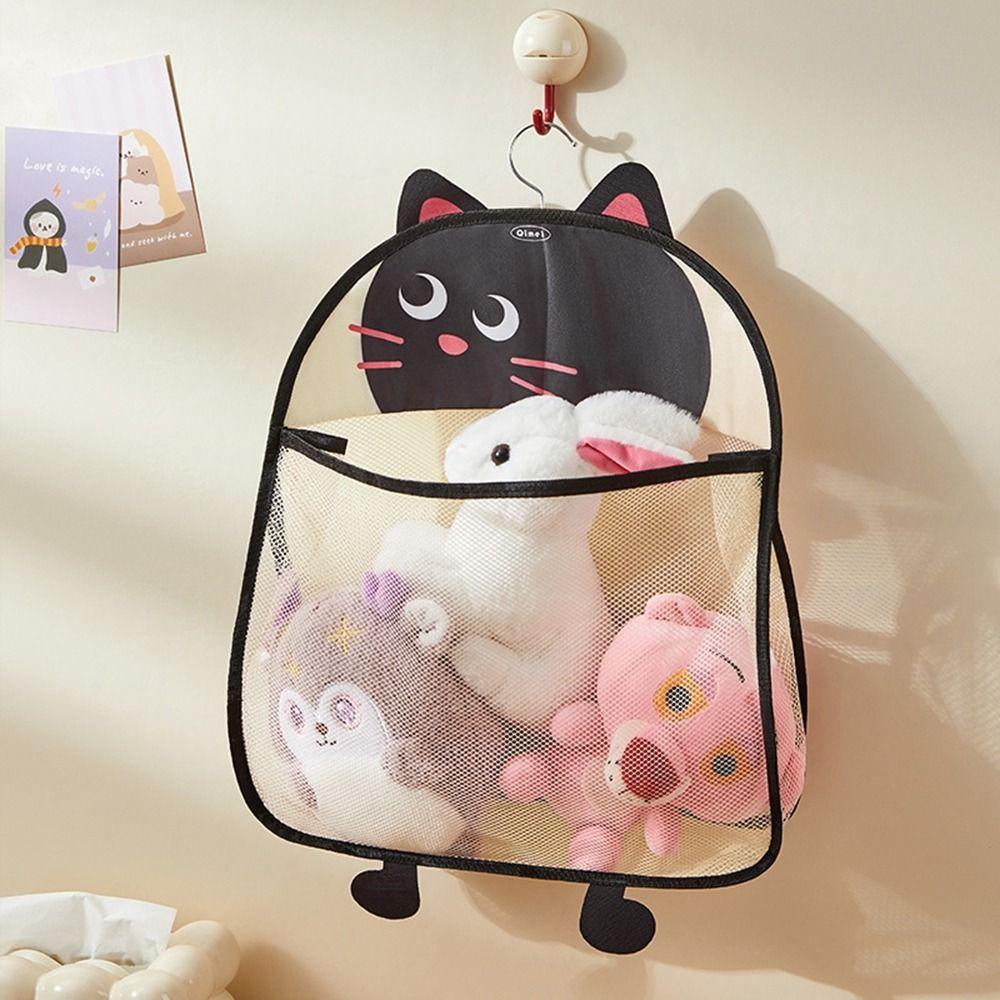 Reusable Hanging Mesh Bag Large Capacity Cartoon Toys Storage Holder Kitchen
