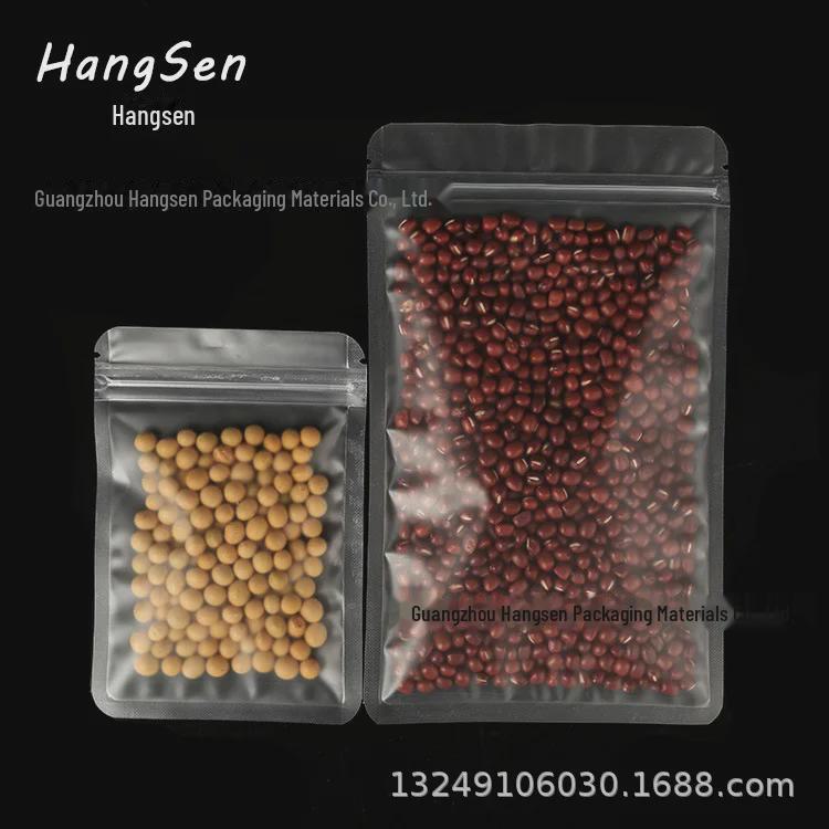 Matttransparenter Ziplock-Beutel für Tee, Snacks, Trockenfrüchte, Kekse und Zubehör