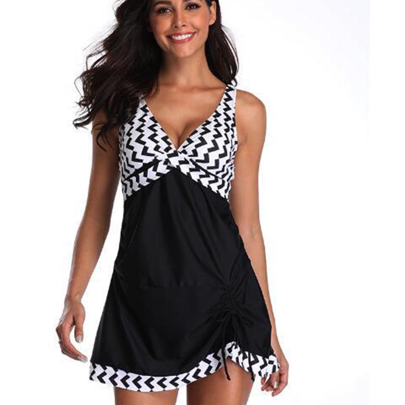 

2021 Европейский и американский купальник большого размера, длинное платье с разрезом на плоскую ногу - Сексуальный купальник для женщин M