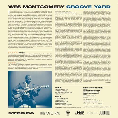 Wes Montgomery - Groove Yard - Limited 180-Gram Vinyl with Bonus Track [VINYL LP] Bonus Track, Ltd Ed, 180 Gram, Spain - Import