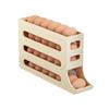 4 Tier Egg Storage Box Organizer for Refrigerator Rolling Egg Organizer Holder Fridge Storage Organizer Food Storage Container