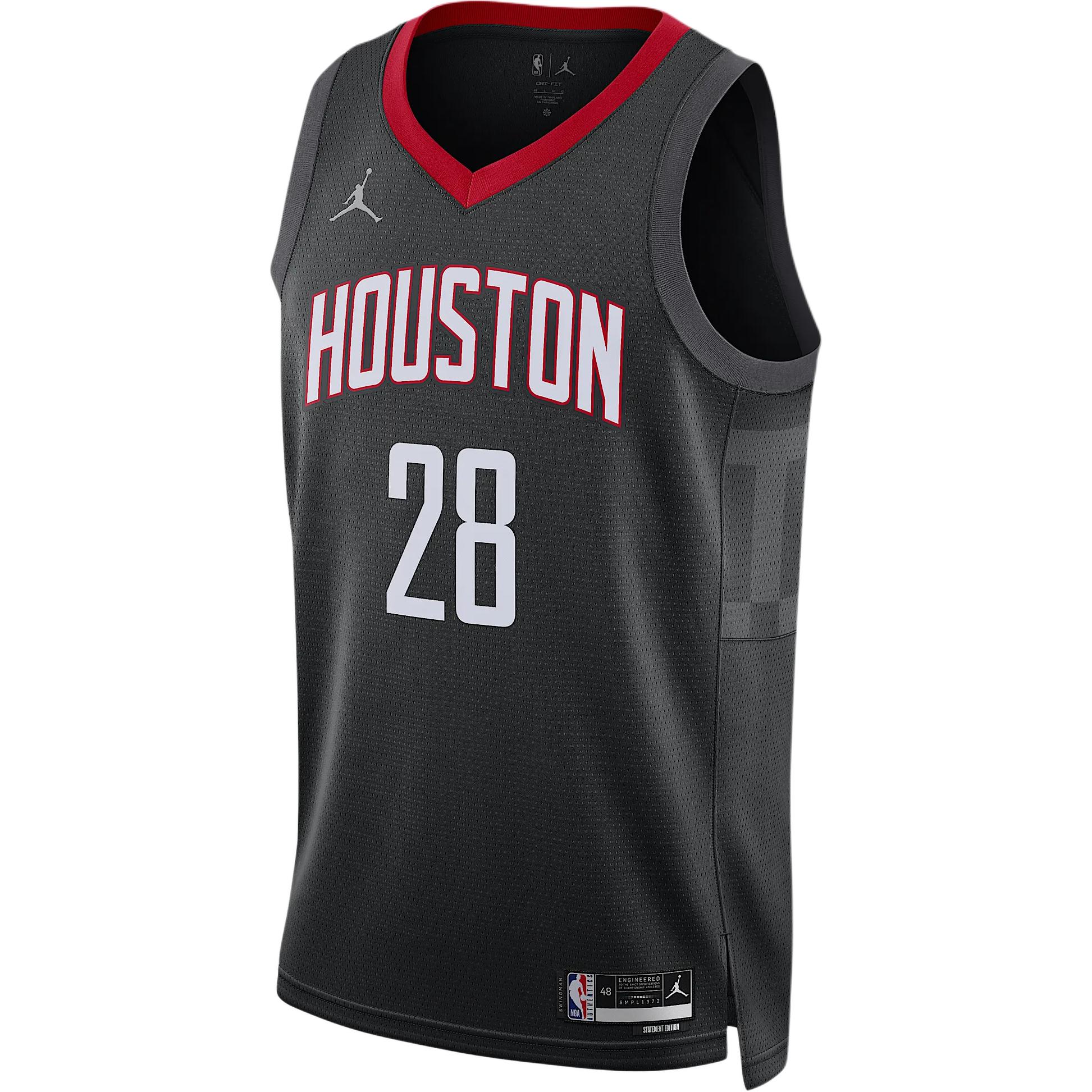 Jordan x NBA Houston Rockets Swingman Statement Edition Dri FIT Basketball Jersey Men s Black/Coal Black DO9527-015 M (US 44)
