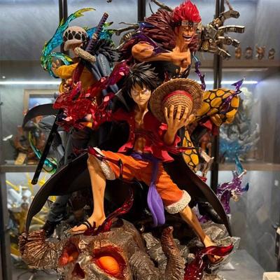 Anime One Piece Bitva u Onigašimy Akční figurky - Supernova Tři kapitáni Luffy Kid Law Sběratelské modely Dárková hračka