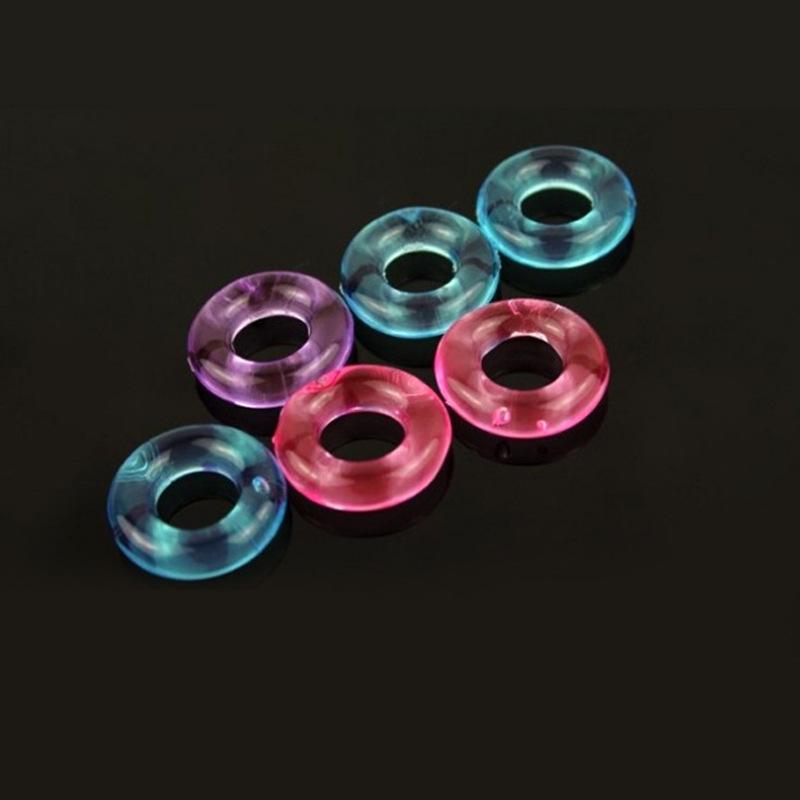 Men's Silicone Crystal Penis Ring for Erotic Adult Use