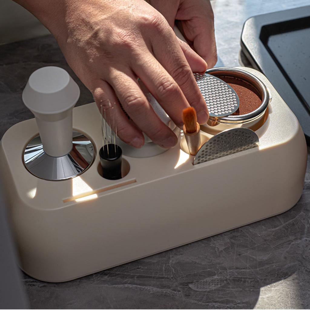 Coffee Tamper Station ABS Multifunctional Coffee Tamper Base Holder Stand for Home