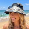 Breathable Solar Fan Hat Folding Cooling Sunshade Hat Comfortable To Wear Sun Hat with Fan  Hiking