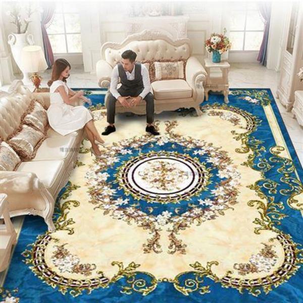 European Style Living Room Carpet Sofa Coffee Table Carpet Large-area Bedroom Bedside Carpet