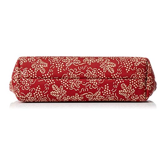 [Inden-ya] Pouch No.4 Pouch, Red Deerskin with White Lacquer, Grape Pattern, 4405-13-120