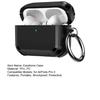 Earphone Case for AirPods Pro 3 Charging Case Portable Shockproof Wireless Earbud Protective Cover Full Coverage Shell Skin with Metal Ring