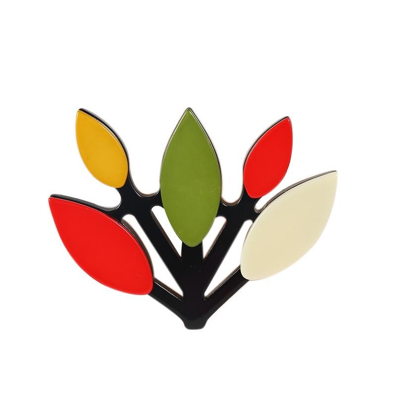 

Blucome, Новое поступление, цветная брошь в виде ветки, акриловый корсаж с растением для женщин и девочек, рубашка, шпильки для хиджаба серый