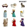 9 Stück/Set Jesus Kühlschrankmagnete DIY Zubehör Weihnachten Kühlschrankaufkleber PVC Dekorieren Sie Ihren Kühlschrank Oder Handyhülle Ohne Magnet