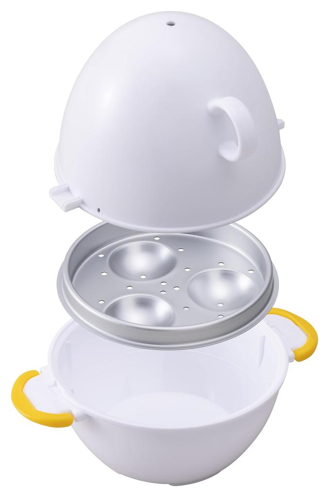 KAI Microwave Egg Boiler (H8230) - Easy and Quick Boils 3 Eggs - Made In Japan
