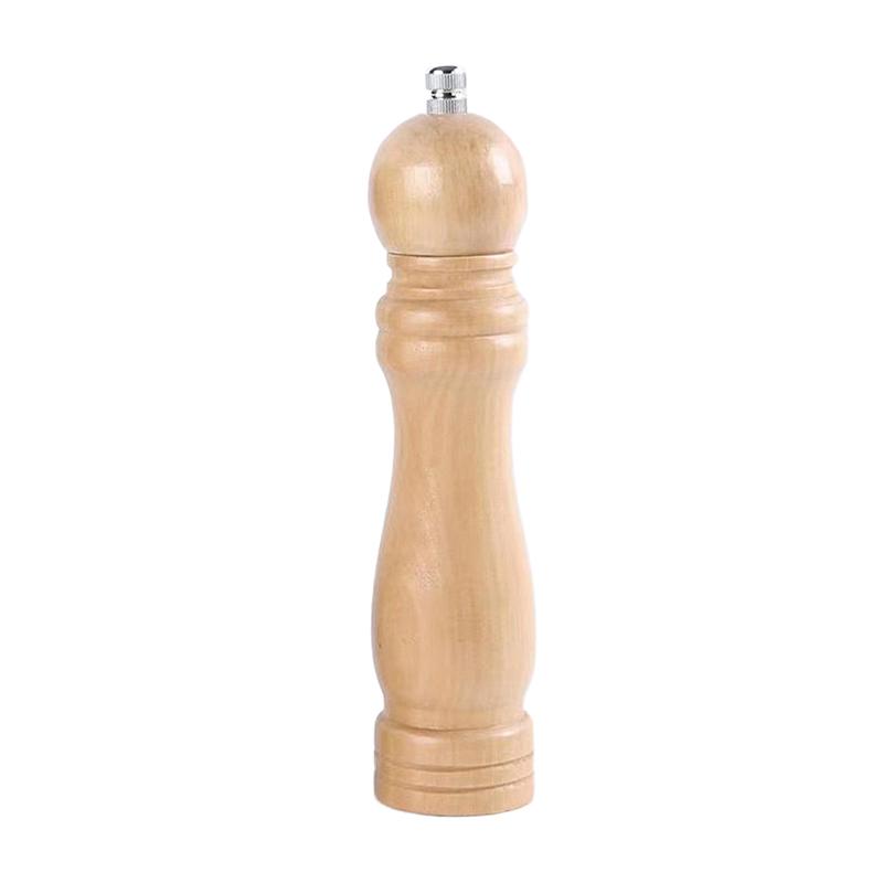 Wood Pepper Grinder Pepper Mill,Adjustable Coarseness 6/8/10 Inch Wooden Peppermill, Ceramic Grinding Mechanism Salt Mill