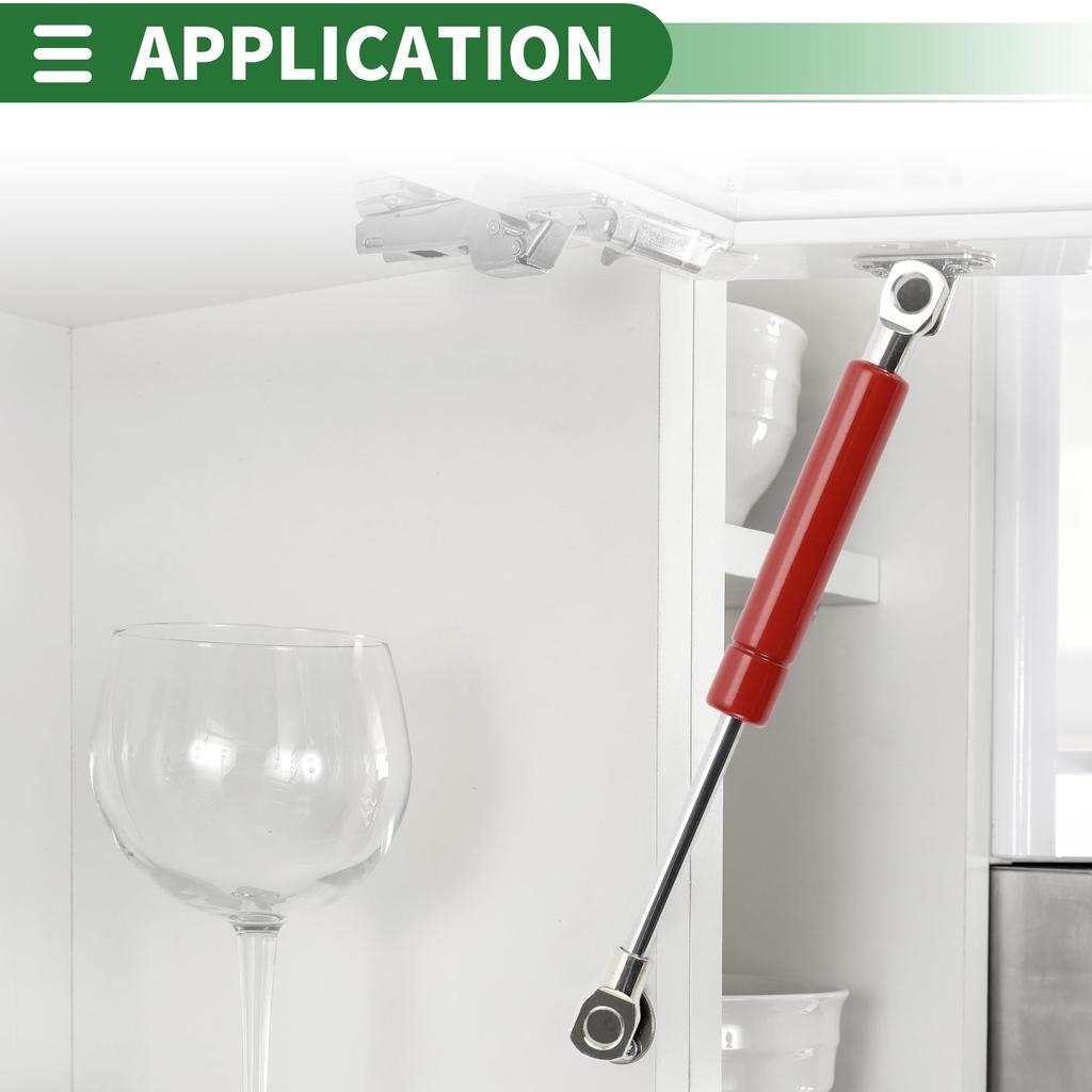 Motoforti Universal Lift Support Strut Gas Springs, 7 Inch/180mm, 45lb/200N/20kg, Metal, Red, 2 Pieces